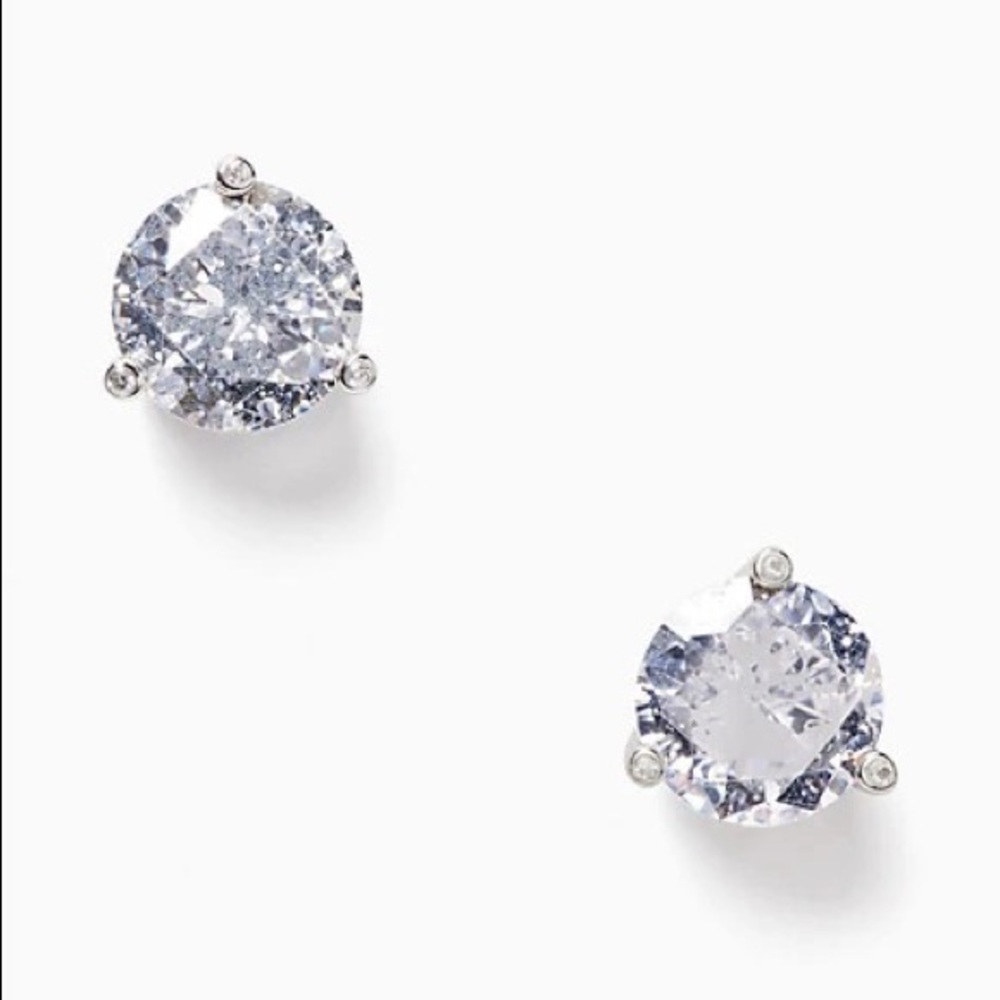 Kate Spade Rise and Shine Stud Earrings Silver Patina